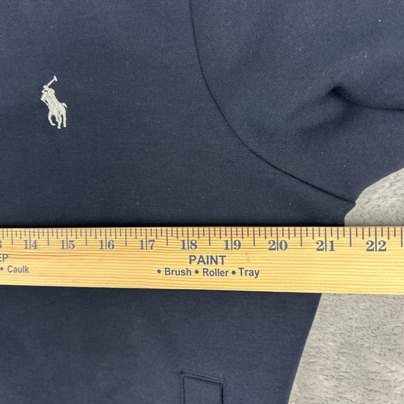 Polo Ralph Lauren Men's M Jacket Sweatshirt Blue Full Zip Pony Pockets Preppy - Picture 4 of 8